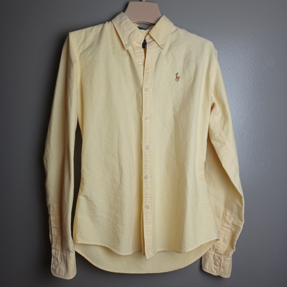 Ralph Lauren Yellow Button-Down Oxford Shirt